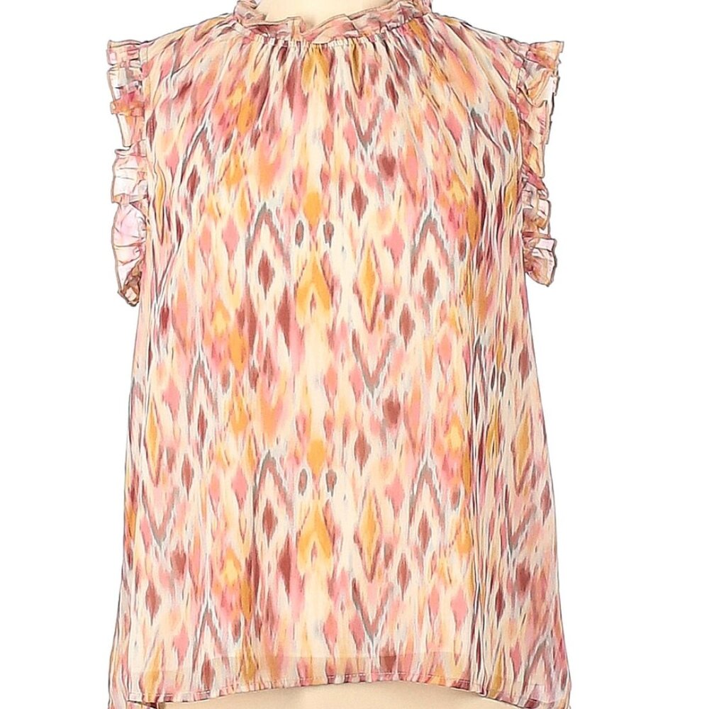 Evereve Roan & Ryan Ruffle Sleeveless Blouse Size XS